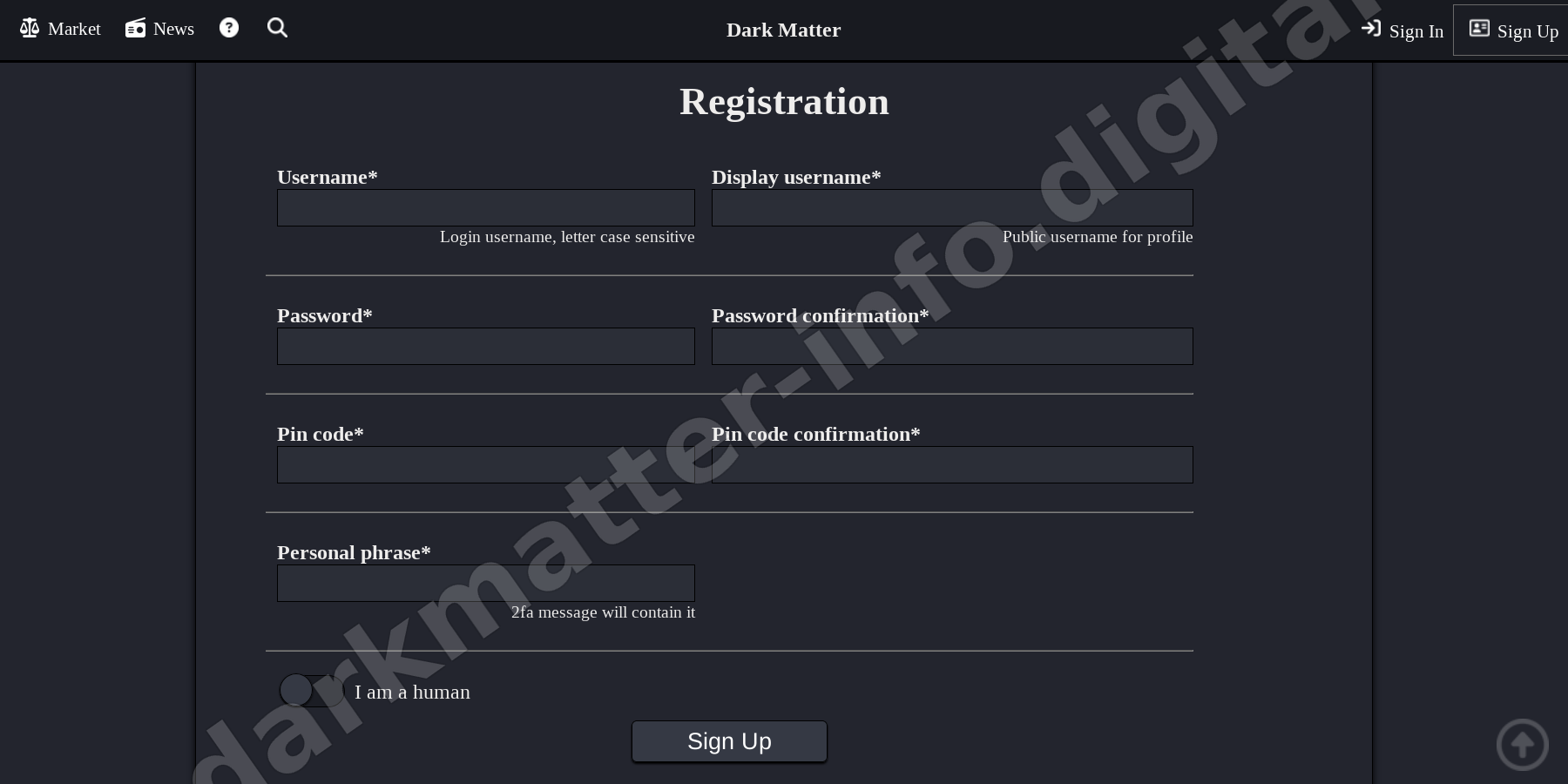 Registration Page
